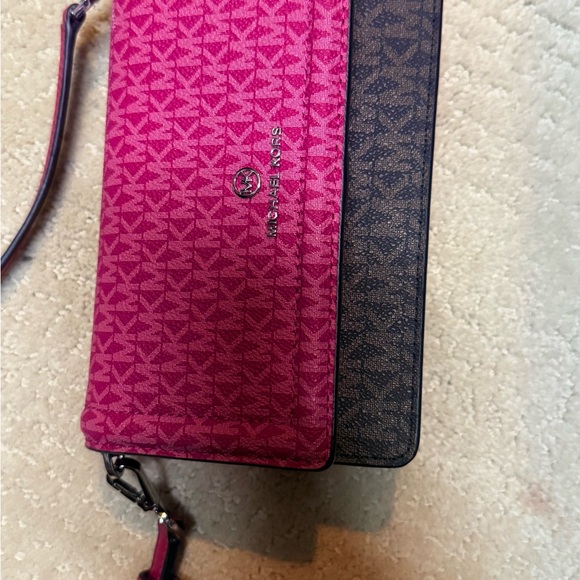Michael Kors Pink and Brown Crossbody Bag - Picture 1 of 6